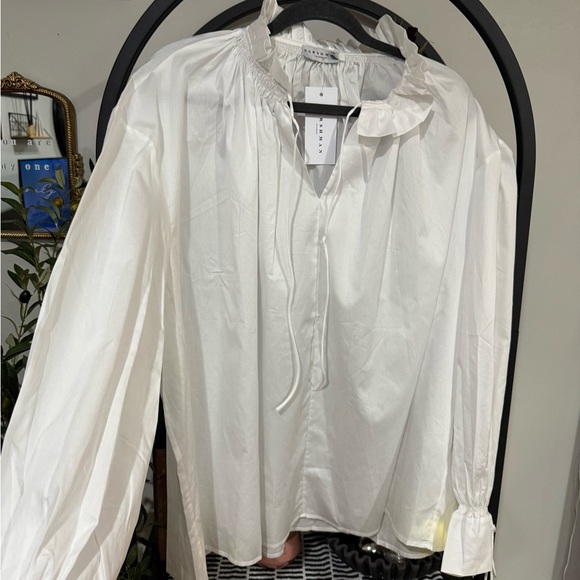 plus size Harshman Audrey Popover Blouse 100% cotton 3x blouse - Picture 15 of 16